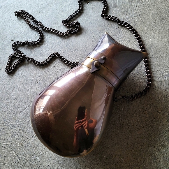 Solid aged brass bag unique only small qty made - Picture 2 of 10